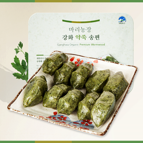 Ganghwa wormwood songpyeon | Ganghwa wormwood rice cake, rice cake, snack, nutritional snack, wormwood rice cake, simple formula, meal replacement, Wormwood Ganghwa, kue beras, kudapan, snack sehat, kue beras wormwood, makanan selingan, untuk keperluan makanan