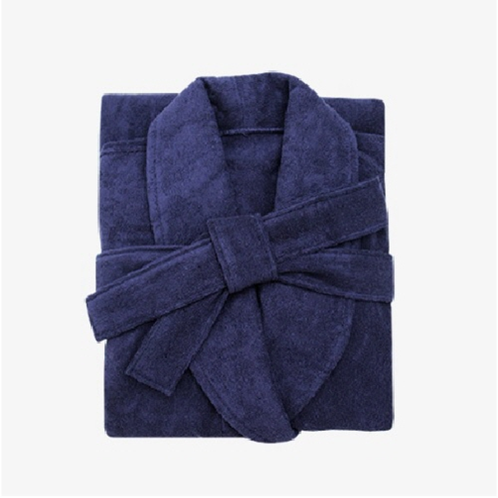 COTTON BATH ROBE NAVY