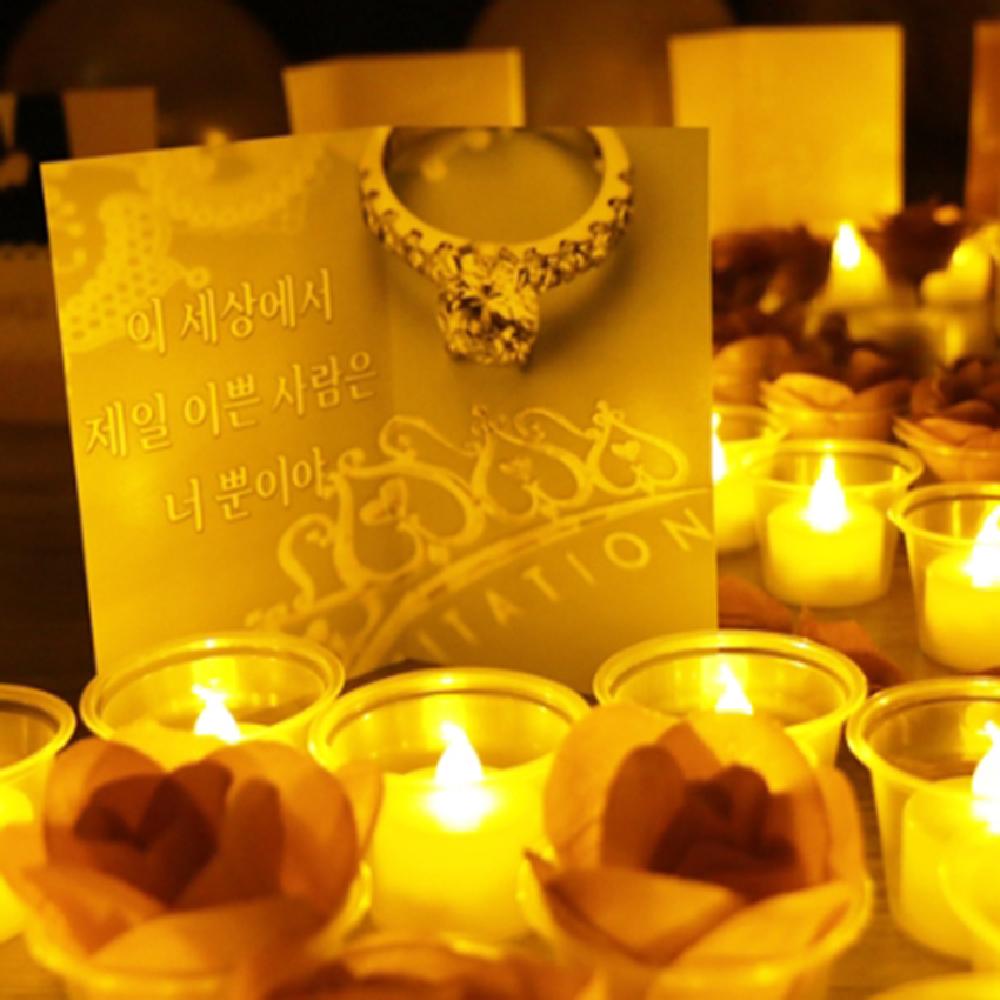 luvhunter Messege Card Proposal Event Tea Lilght Candles Set