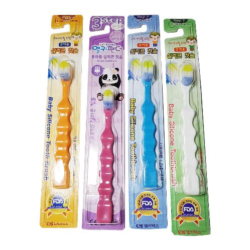 Lki panda Silicone Toothbrush for Toddler 4 pcs