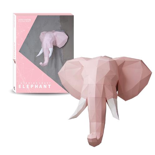 INTERIOR CRAFT African Elephant Under The Sunset Paper Kit 12