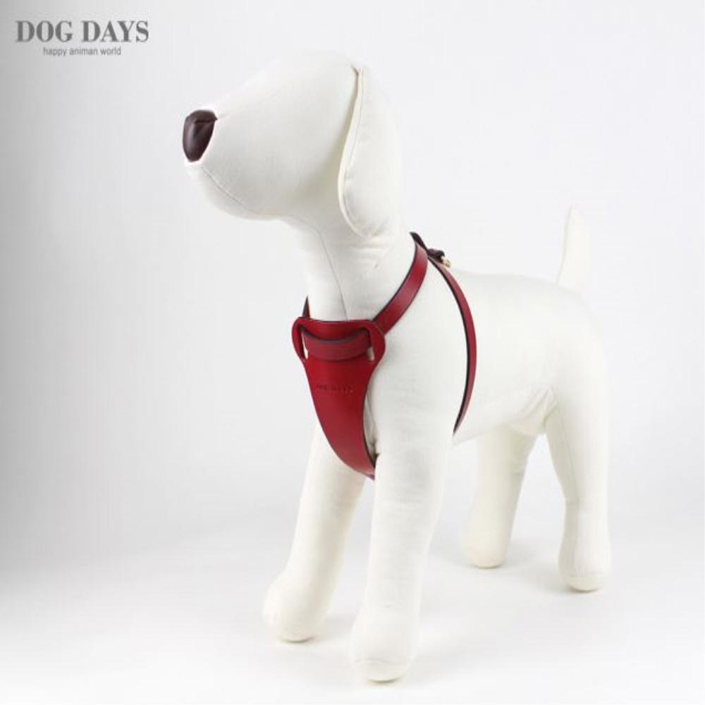 Premium leather harness T type (Red)