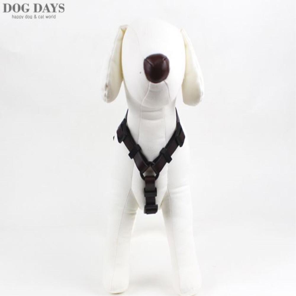 Retro leather black harness(Dark brown)