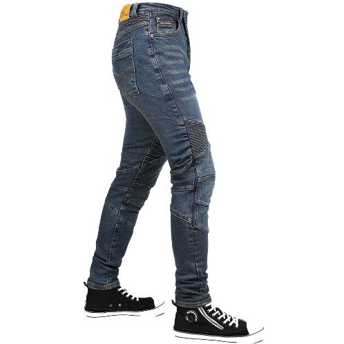 BBJ JEDI M Rider Blue Jean Unique Design Skinny Denim Hip / Knee Pad Fashion New