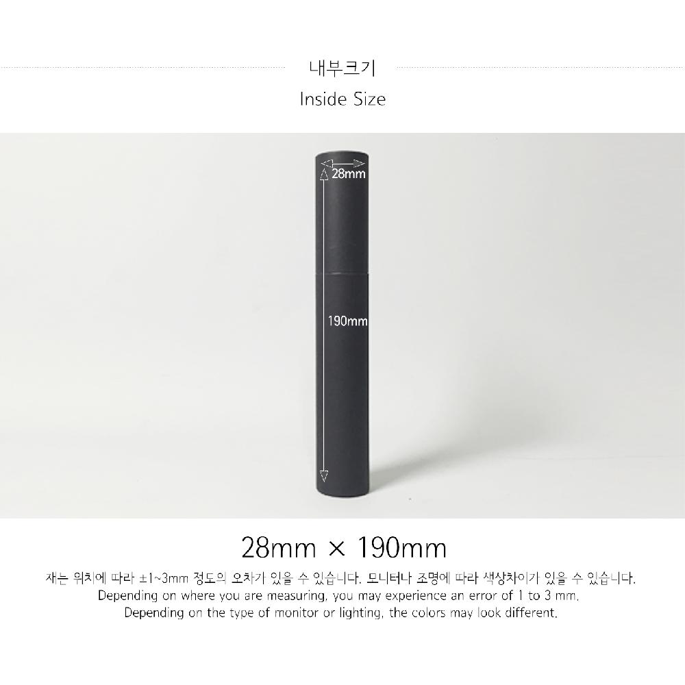 Paper tube 30-L(Black)_Pencil Brush Tabacco Packing Box Cylinder Gift Box Wrapping Supplies