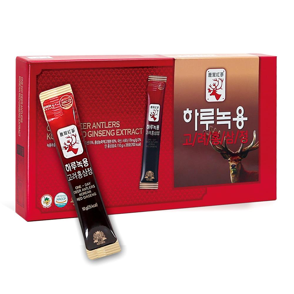 [Taewoong Food]  One a day Deer Antlers Korean Red Ginseng 20 Stick