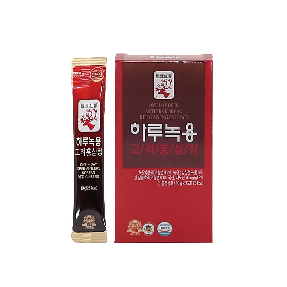 [Taewoong Food]  One a day Deer Antlers Korean Red Ginseng 20 Stick