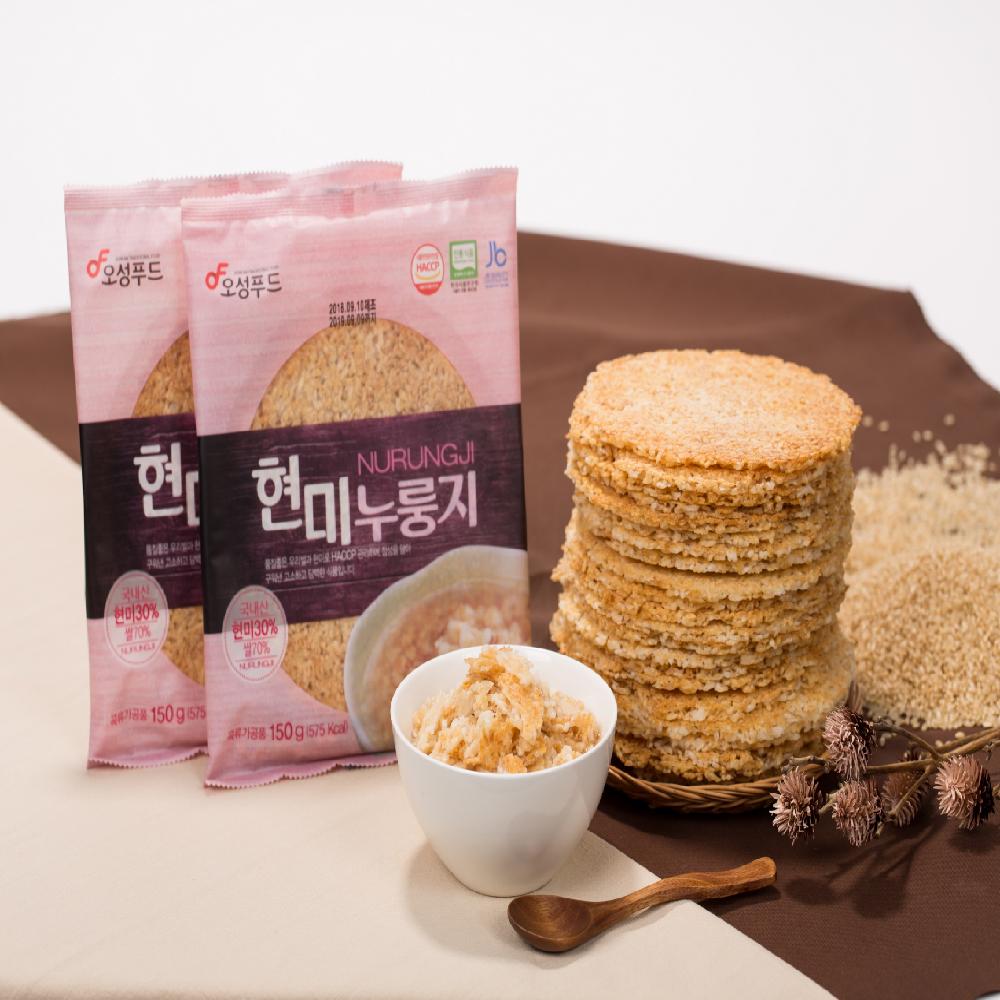 Brown Rice Nurungji Full Sheet Scorched Rice Chip Soup Korean Traditional Healthy Crispy Snack Crunc