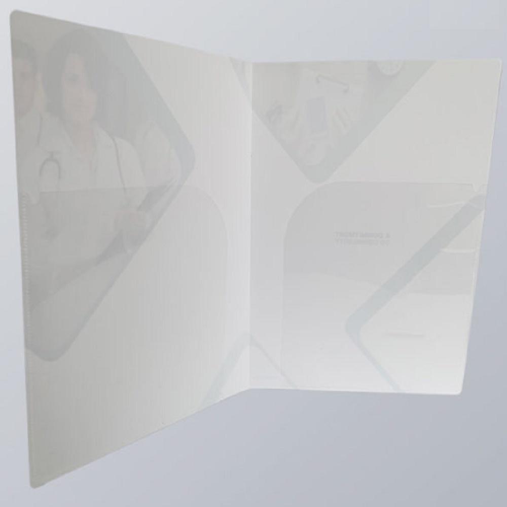 PILGRIMTRADE Discharge Folders Hospital 2 Pockets Generic V2 Medical Poly Document Folders 2 Pockets