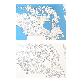 full image Dream Sky Nation-Map Decorative Coloring Painting DIY Paper Continent Map - Canada