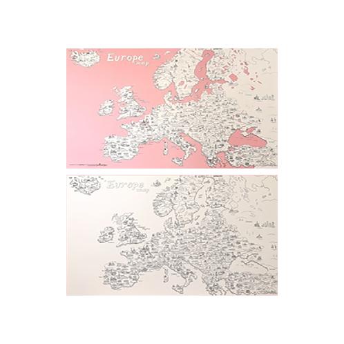 Dream Sky Nation-Map Decorative Coloring Painting DIY Paper Continent Map - Europe
