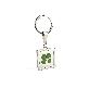 detail image4 Clover Keyring - Fancy Resin Craft Art Pressed Real Four Leaf Clover Key Chain - Square Shape