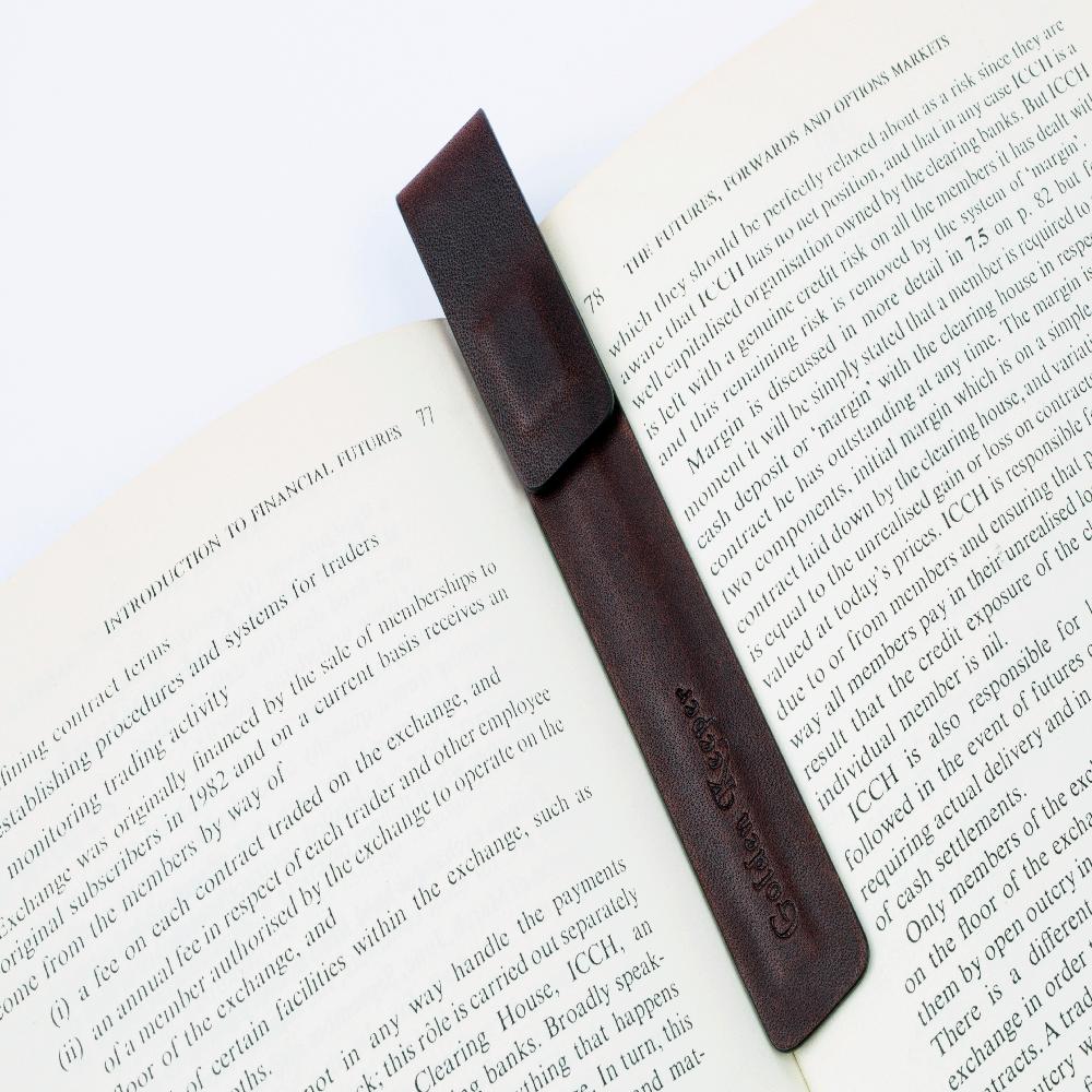 Strong Folding Magnetic Bookmark, North America Genuine Leather, Folding Clips, Simple But Beautiful