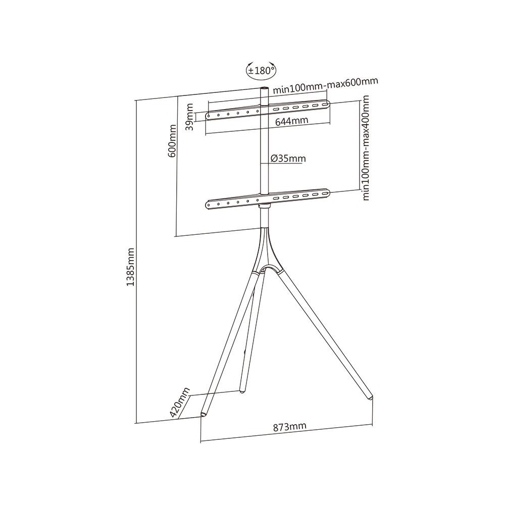 TV STAND Edge A, Floor art stand, Easel stand EDGE A