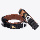 detail image3 The Comfort Collar, Soft Cowhide Padded Dog Collar for All Breeds, Reflective Velcro Patch
