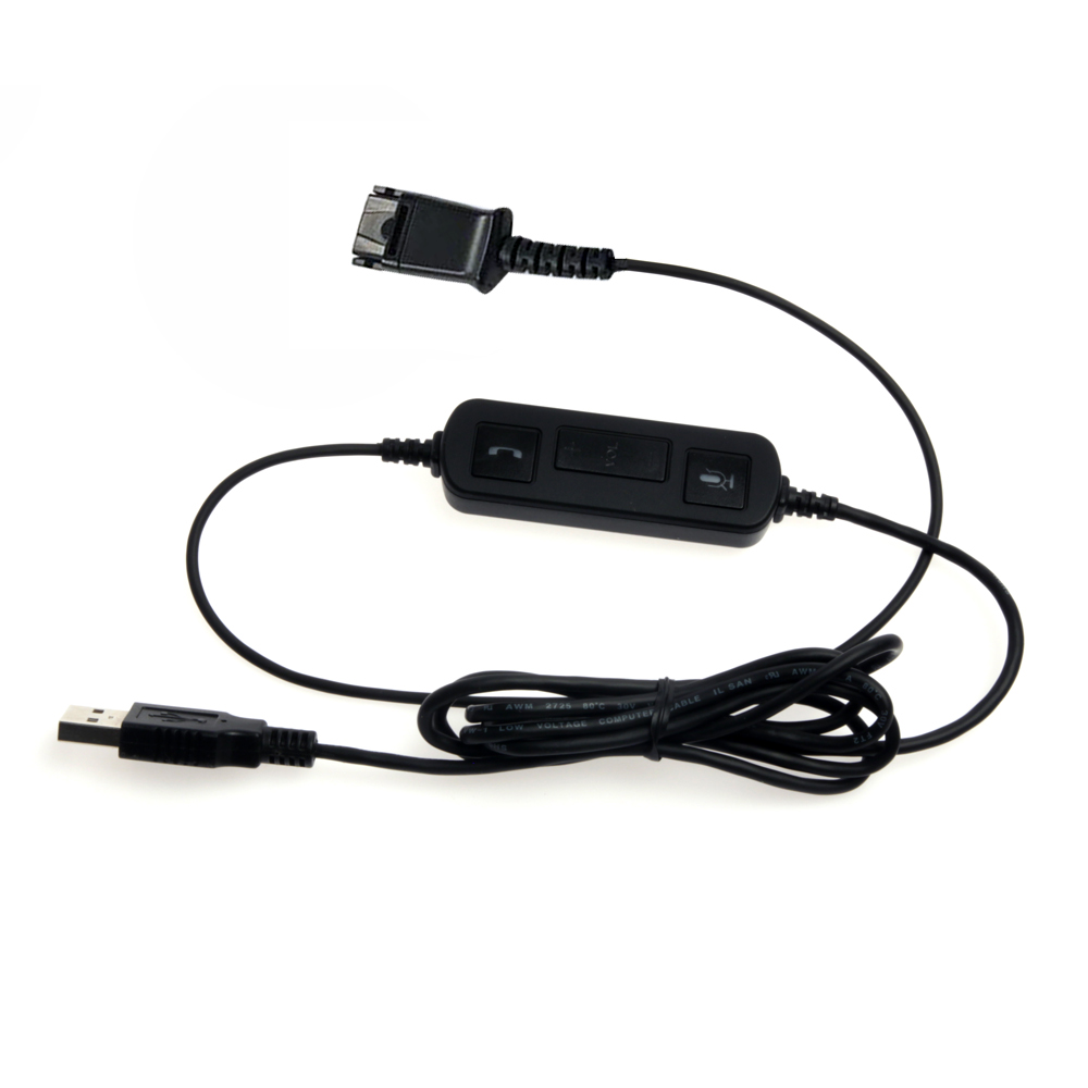 PD IPH-255 Optimo-X Double Ear Noise canceling,Corded Headset with USB Adapter to PC with Mute Switc