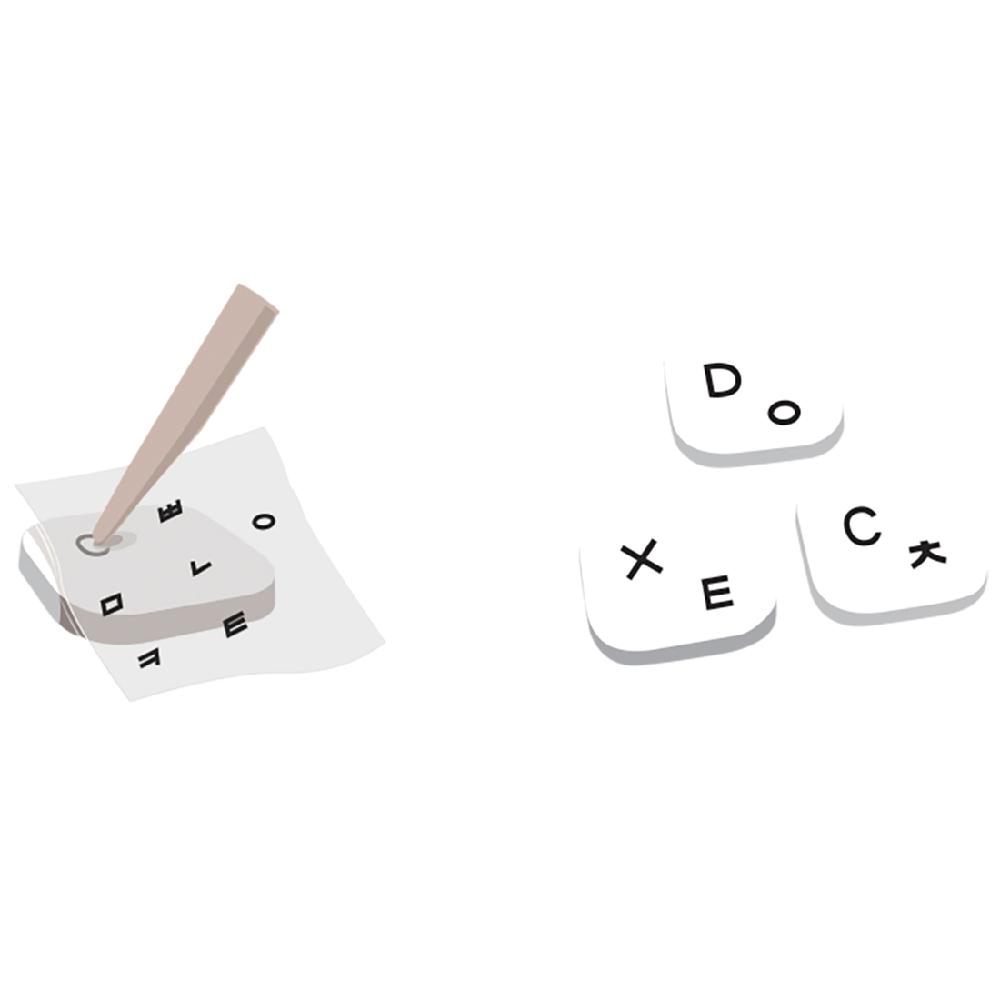 Korean Hangul & English Keyboard Sticker Set (4 Sheet) + Mac Symbol + Rub it On