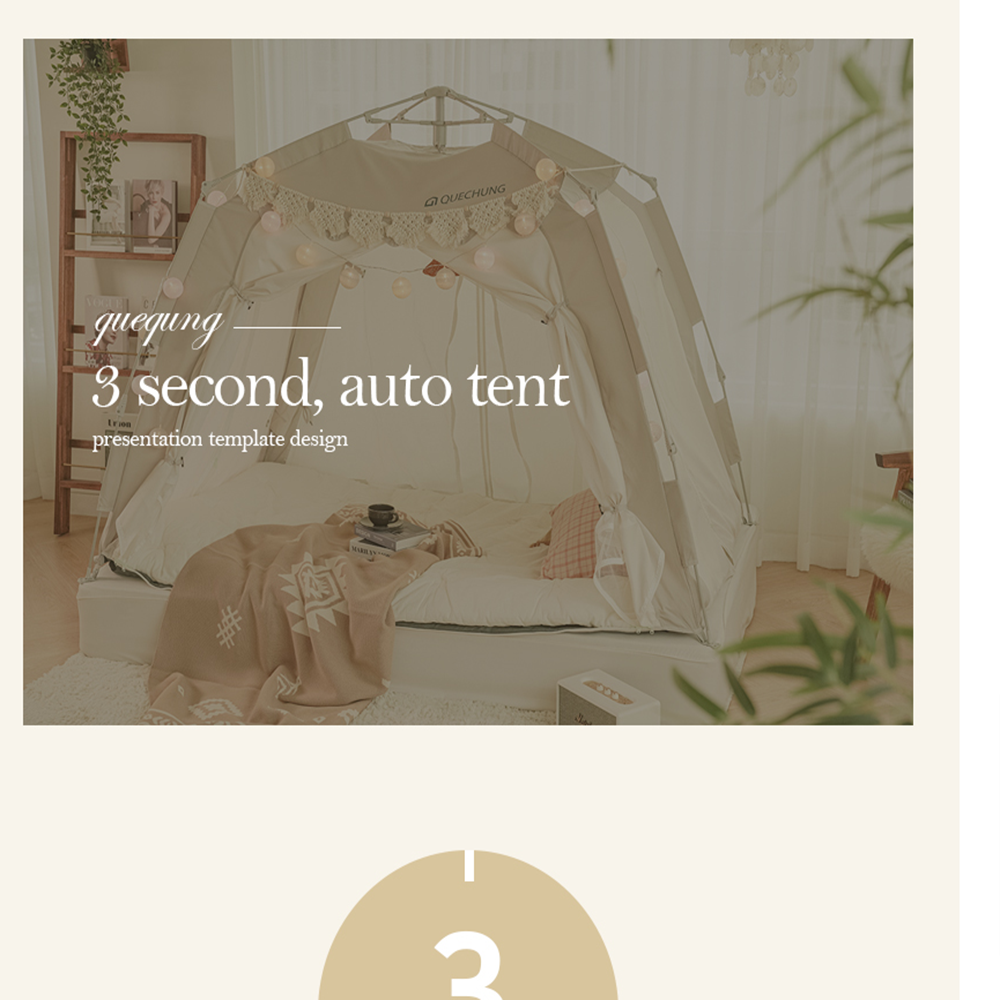 Quechung one-touch camping tent for heating (single)