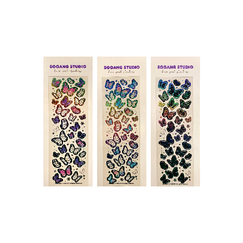 Sandy holo butterfly series·Korean CUTE holographic Stickers | sticker, stationery, fancy, decoration, decorative sticker