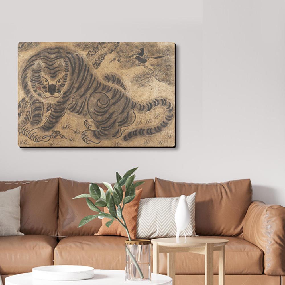 Korean Folk Art Frameless Art Print, minhwa drawing Korean art poster for home decoration_'Jackhodo'