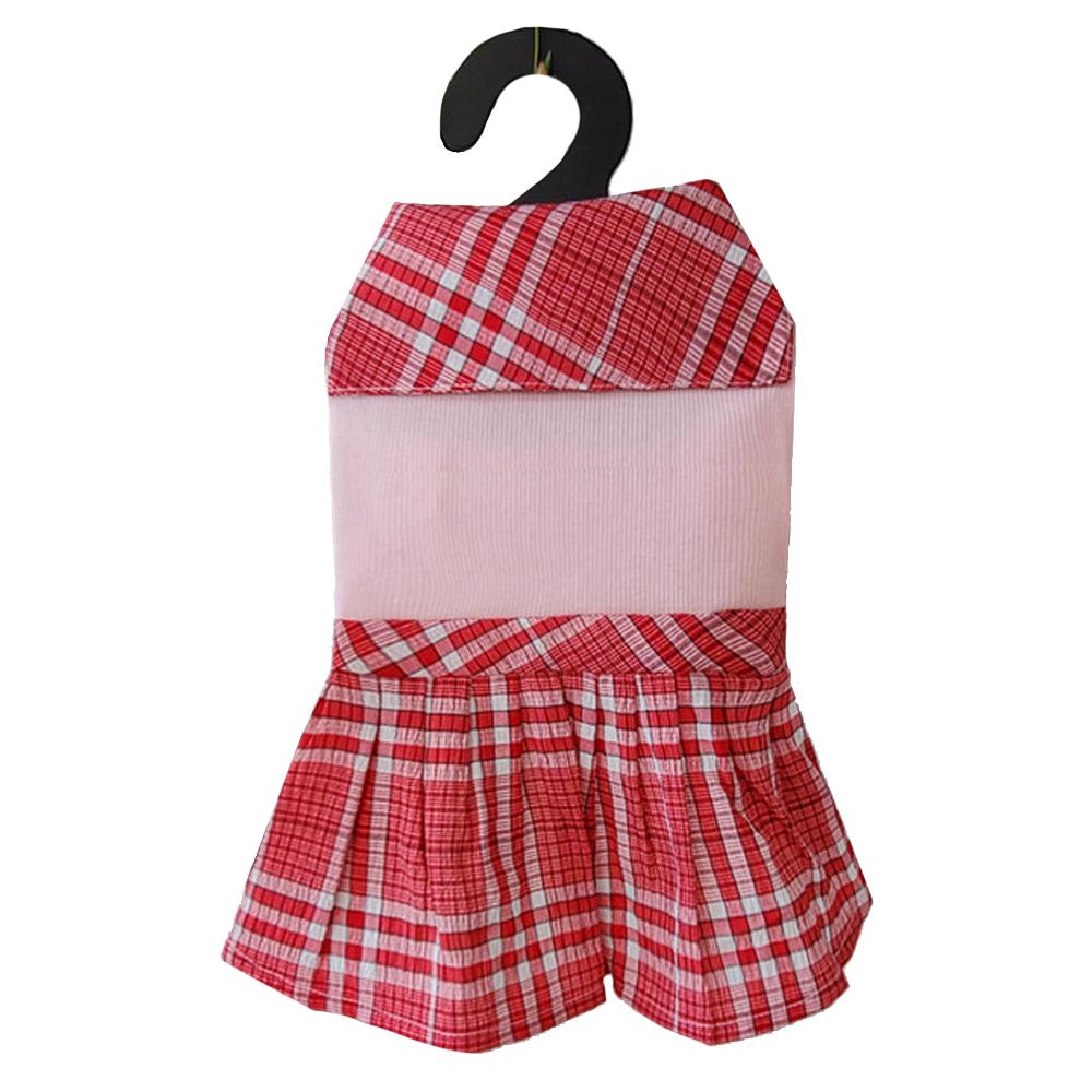 Rora Check Sailor One-piece (Red / M size)
