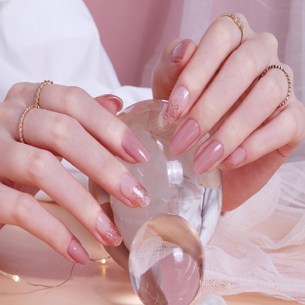 Semi-curing Gel Nail Sticker - Love Rosy