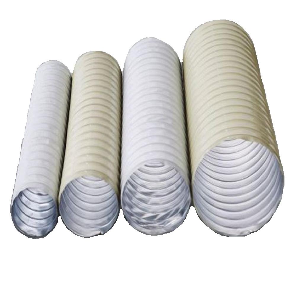 D-5040 Al Foil, PVC Flame-resistant, Double Clean Hose (White, Ivory)