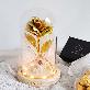 detail image1 LED Gold Rose Glass Dome Mood Lamp Colorful Rose