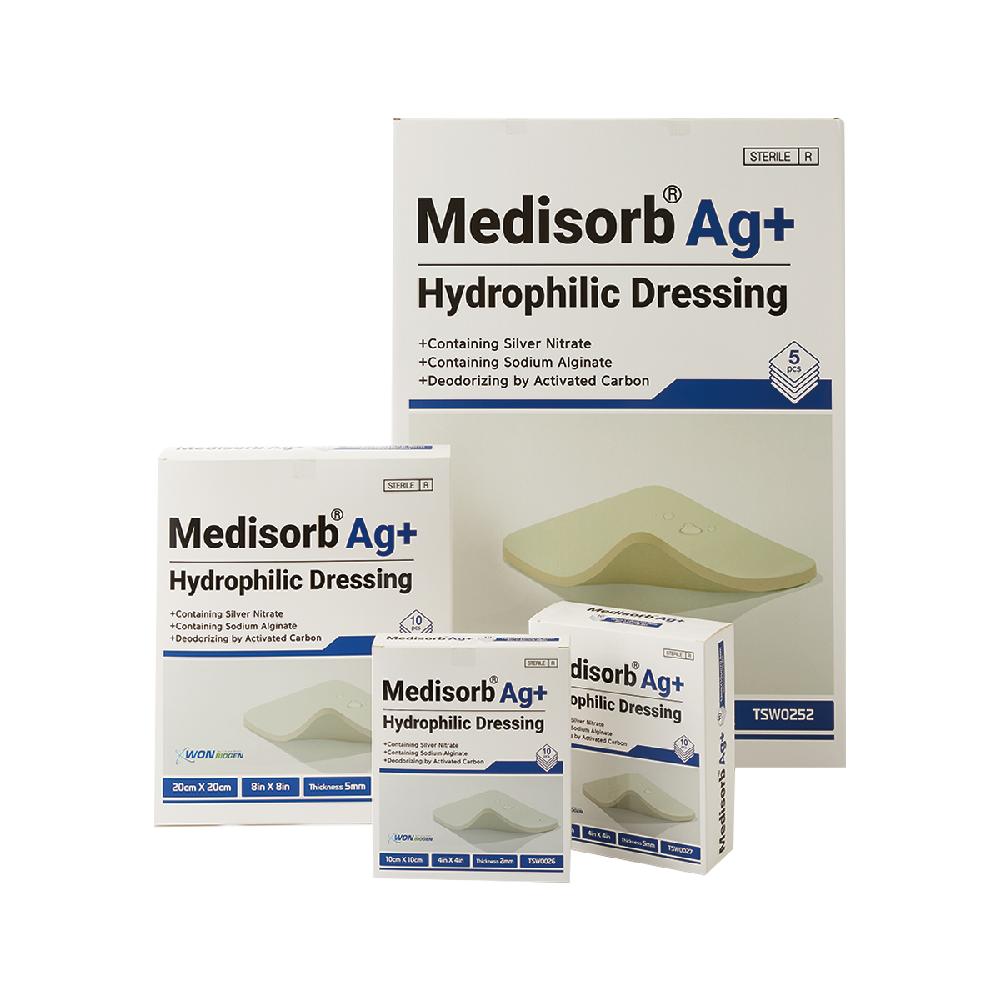 Medisorb Ag Plus Dressing 20cm*20cm(5mm) 10pcs