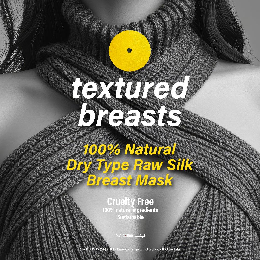 VIOSILQ Natural Non-woven Golden Raw Silk Breast Patch