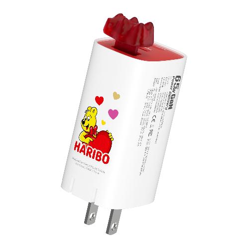 Haribo GaN 65W PD Fast Charger 3Port Type C USB Grounded Plug Extra Safety Android Original Adapter