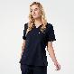 full image Women's-Single-Pocket-Scrub-Top-Eco-Navy
