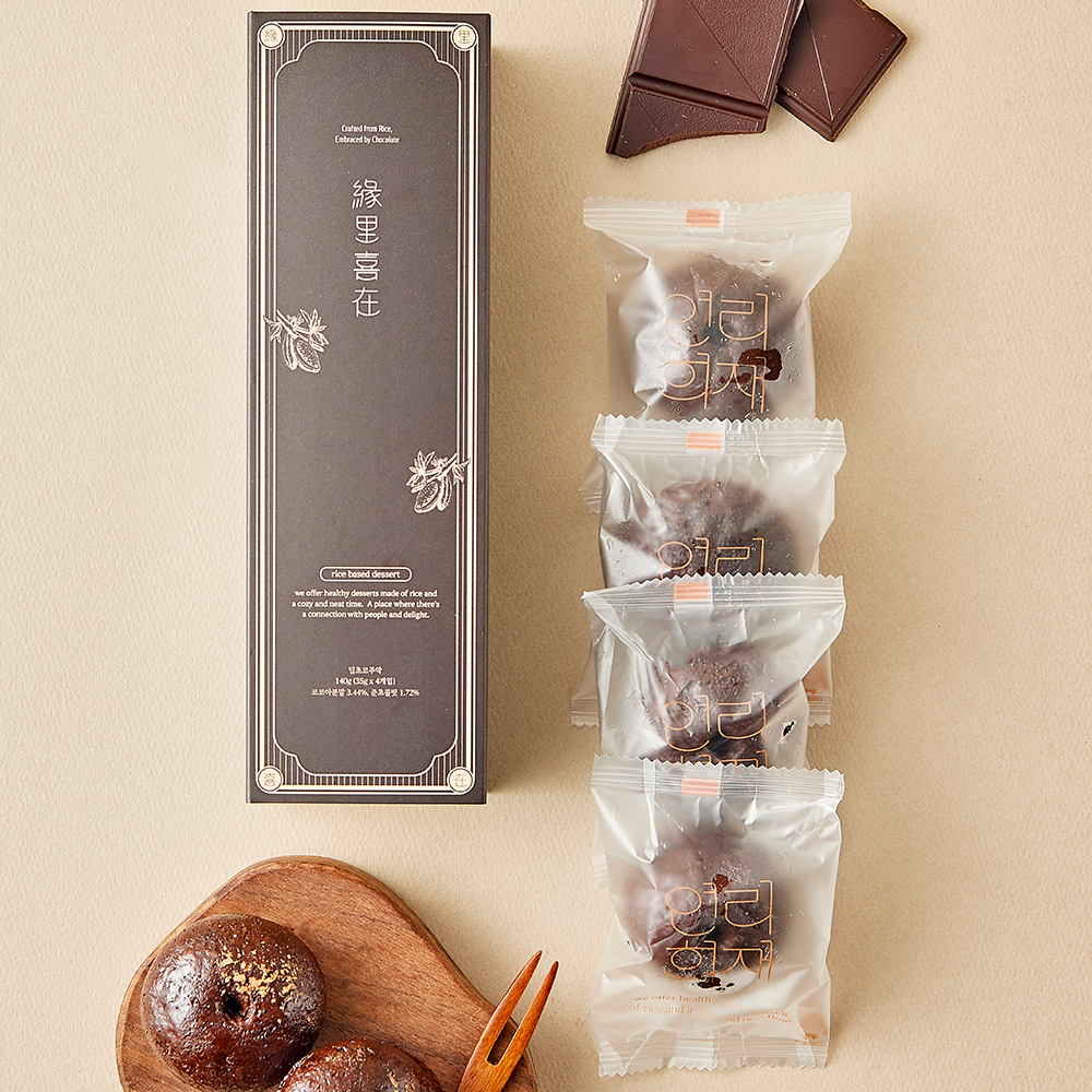 YEONLIHUIJAE Korea Traditional dessert Dip Chocolate Gaeseongjuak 4 Pieces